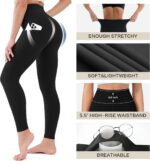 Blisset 3 Pack High Waisted Leggings for Women-Soft Athletic Tummy Control Pants for Running Yoga Workout Reg & Plus Size - Image 5
