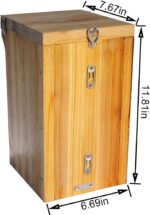 Mason Bee House Wax Coated Mason Bee Hive Wooden Insect Hotel Carpenter Bee House for Outdoors Attracts Peaceful Bee Pollinators to Your Garden - Image 2