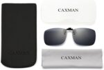 CAXMAN Polarized Clip On Sunglasses Over Prescription Glasses for Men Women UV Protection - Image 6