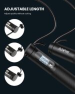 RENPHO Cordless Jump Rope, Weighted Jump Rope with Counter, Jump Ropes for Fitness, Smart Skipping Rope for Crossfit, Gym, Burn Calorie, APP Data Analysis, at-Home-Workout for Women Men Adult Kids - Image 4