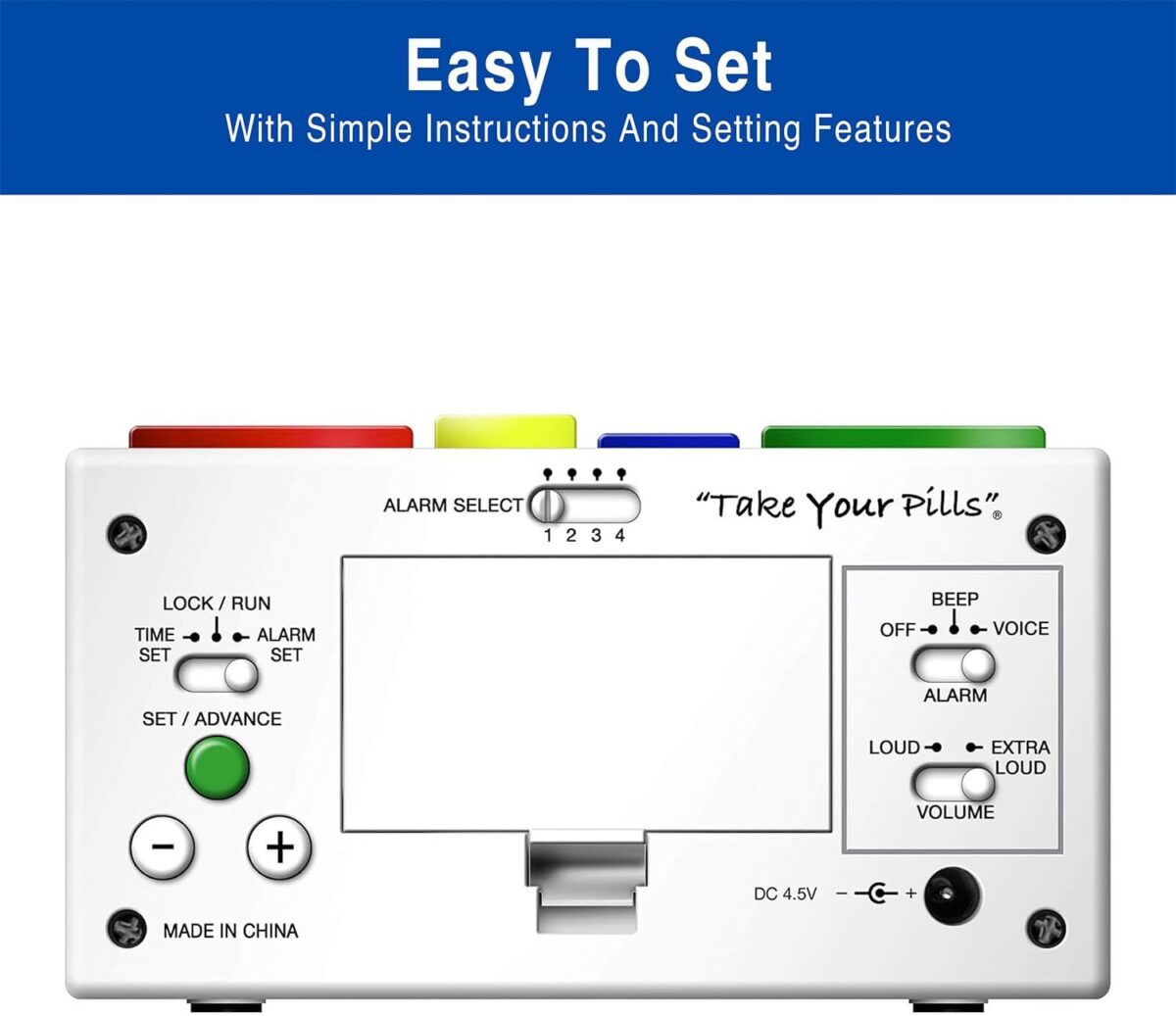 FSA HSA Eligible Monthly Pill Organizer System 4 Times a Day, 31 Day Pill Organizer Box with Talking Alarm Reminding System, Monthly Pill Box for Daily Medication, Gift for Mom, Dad, Elderly - Image 7