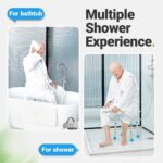 Bariatric Shower Chair 500lbs,Padded Shower Stool for Inside Shower,Shower Bench with 6 Height Adjustable Tube,FSA/HSA Eligible (1 Count (Pack of 1)) - Image 4