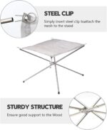 22 inch Portable Outdoor Fire Pit, Collapsing Steel Mesh Fireplace - Perfect for Camping, Backyard and Garden - Carrying Bag Included - Image 3