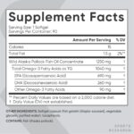 Sports Research Triple Strength Omega 3 Fish Oil - Burpless Fish Oil Supplement w/EPA & DHA Fatty Acids from Single-Source Wild Alaskan Pollock - 1250 mg, 90 ct - Image 2