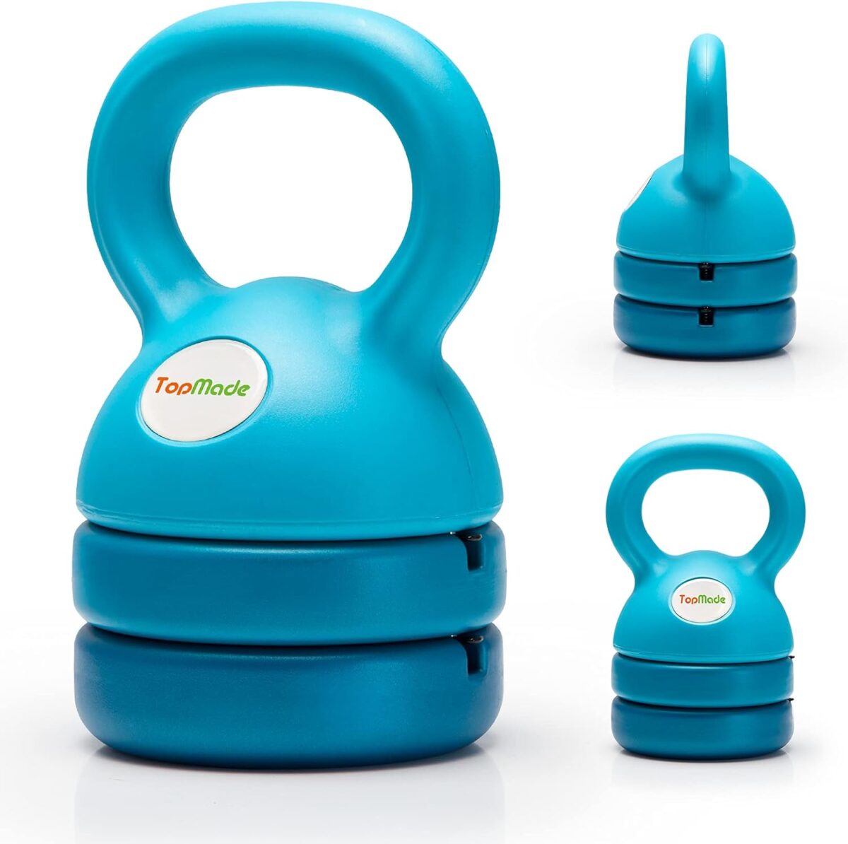 TopMade Adjustable Kettlebell Weights Set Cast Iron Exercise Fitness Kettle Ball Grip 5, 8, 9,12lb Free Weight Men Women Kettlebells for Home Gym Workout Ballistic, Core,Strength Training - Image 1