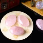 Rose Quartz Palm Stone Crystal Natural Chakra Reiki Polished Healing Love Oval Pocket Worry Stone Crystals for Anxiety Stress Relief Therapy - Image 4