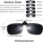 Polarized Clip-on Flip Up Metal Clip Rimless Sunglasses for Prescription Glasses - Image 3
