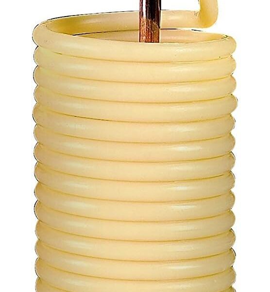 Candle by the Hour 80-Hour Vertical Candle, Eco-friendly Natural Beeswax with Cotton Wick