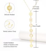 Spiritual Chakra Necklace for Women Trendy - Gold Long Necklaces Yoga Dainty Trendy Y Necklace Prom Birthday - Image 5