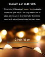20 Pack Fairy Lights Battery Operated 3.3ft 20 LED Mini String Lights Twinkle Lights Copper Wire Firefly Starry Lights for Mason Jars Wedding Party Christmas Centerpiece Table Decorations, Warm White - Image 7