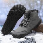 Hike Winter Footwear Barefoot Boots Mens Womens, Waterproof Winter Snow Boots, Warm Ankle Booties, Wide Toe Barefoot Hiking Boots, Non-Slip Zero Drop Sole Hike Shoes for Hiking Walking Outdoor - Image 2