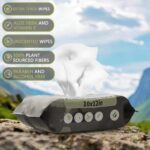 Camping Wipes-Biodegradable, Body Wet Wipes Camping for Men and Women, Backpacking Gear Essential, Unscented Shower Wipes Hiking essential Supplies, Travel Wipes for Eco-Conscious Adventurer (2 PACK) - Image 2