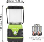 LE 1000LM Battery Powered LED Camping Lantern, Waterproof Tent Light with 4 Light Modes, Camping Essentials, Portable Lantern Flashlight for Camping, Emergency Light, Power Outages, Not Rechargeable - Image 6