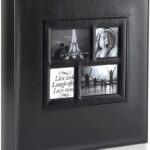 Ywlake Photo Album 4x6 500 Pockets Photo, Extra Large Capacity Family Wedding Picture Albums Holds 500 Horizontal and Vertical Photos Black