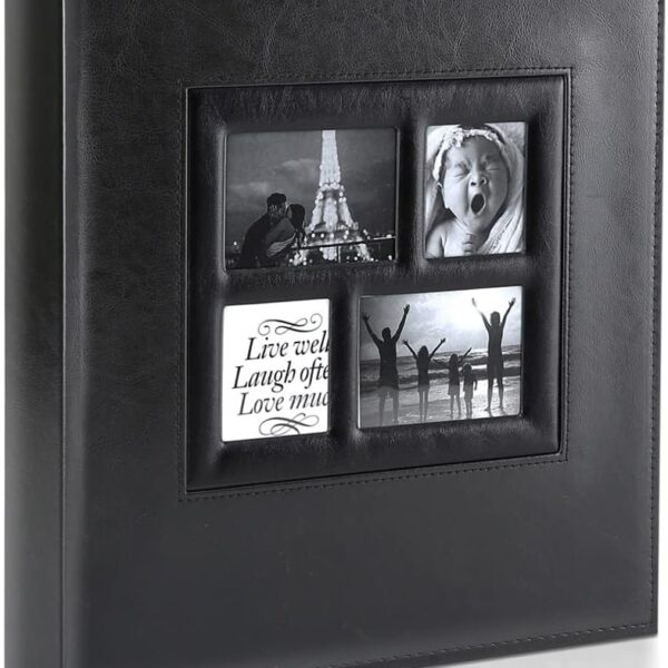 Ywlake Photo Album 4x6 500 Pockets Photo, Extra Large Capacity Family Wedding Picture Albums Holds 500 Horizontal and Vertical Photos Black