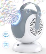 Bubble Machine - Automatic Bubbles Blower for Kids, Toddlers - 360° Oscillation & 75° Adjustment Bubble Toys with LED Light - Gifts for Boys, Girls, Easter, Outdoor, Birthday, Party Use