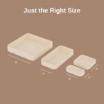 HOEK Stack Modular Desk Organizer - Sustainable Solid Wood with Sliding & Stackable Trays, Cork Bottom for Office Stationary & Workspace Essentials - Mid-Century Modern Setup to Study (Birch) - Image 6