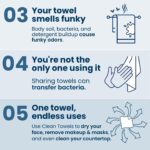 Clean Skin Club Clean Towels XL™, 100% USDA Biobased Face Towel, Disposable Face Towelette, Eczema Association Accepted, Makeup Remover Dry Wipes, Ultra Soft, 50 Ct, 1 Pack - Image 5