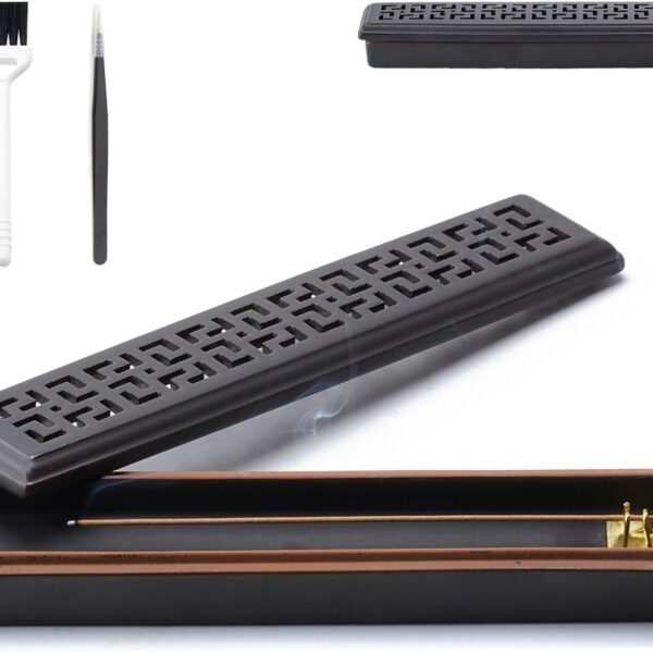 Incense Holder for Sticks，Ceramic Insence-Stick Holder Ash Catcher，Incense Holder Timkburner for Meditation Yoga Spa Room Decor