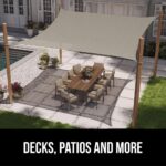GORILLA GRIP Heavy Duty Sun Shade, UV Protection Fade Tear and Rust Resistant Rectangle Sunshade Canopy, Curved Edges Blocks Sunlight, Breathable Sail, Outdoor Patio, Lawn Garden 12x16 FT Gray - Image 7