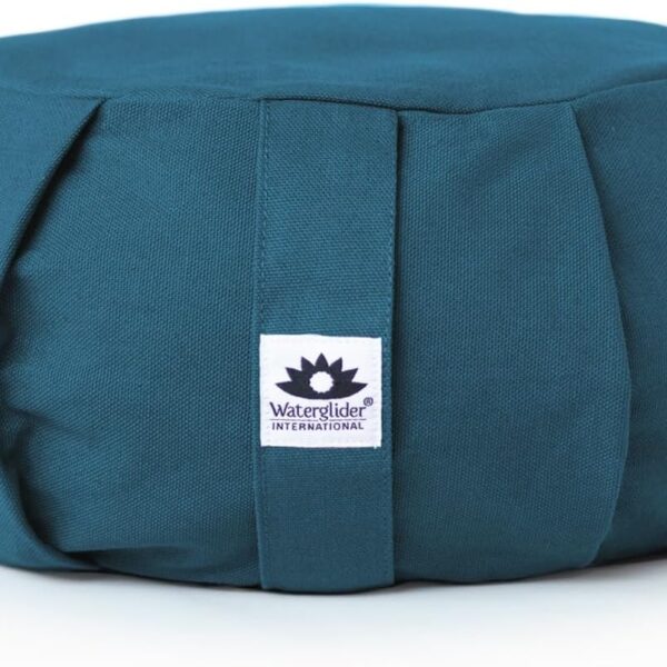 Meditation Cushion, Round, Buckwheat Husk Filled, Floor Pillow or Cushions, Yoga Seat, Zafu, Made in the USA