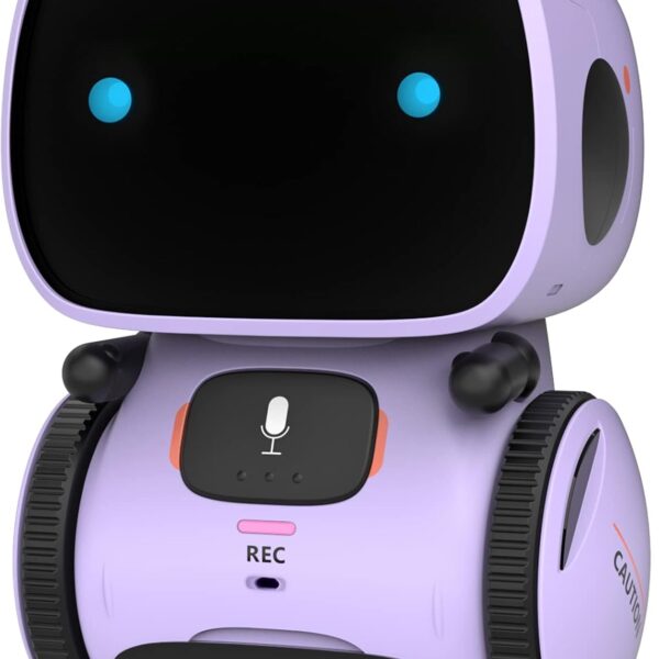 GILOBABY Kids Robot Toys, Interactive Robot Companion Smart Talking Robot with Voice Control Touch Sensor, Singing, Dancing, Recording, Repeat, Birthday Gifts for Girls Ages 3+ Years (Purple)