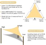 Shade&Beyond Triangle Sun Shade Sail 16'x16'x16' Canopy Sand for Patio Garden Yard Deck Pergola, (We Make Custom Size) - Image 6