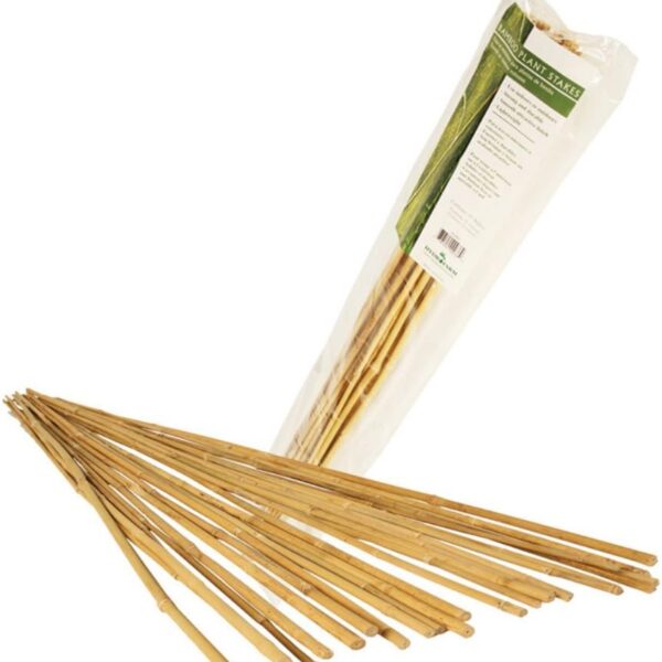 Hydrofarm HGBB3 3' Natural, pack of 25 Bamboo Stake, Tan