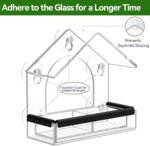 Clear Window Bird Feeder with 5 Extra Strong Suction Cups, DY-SKTY Sturdy and Durable Acrylic Bird Feeders for Viewing Wild Bird Outside, as a Bird Watching Gift, Outdoor Bird Feeder, and Garden Decor - Image 3