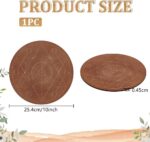 FINGERINSPIRE 10 inches Diameter Wooden Crystal Grid Board Round Sacred Geometry Energy Grids Board Metatron's Cube Crystal Grid Plate for Witchcraft Wiccan Altar Ritual Sacred Space Decor - Image 2