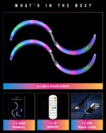 LED POI Staffs S-Shape with 241 Color Light Modes USB Rechargeable Magic LED S-Staffs Customized Colors, Profound Visual Effect - Image 5