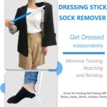6PC Hip Kit, Hip Replacement Kit After Surgery,Hip Kit for Seniors Total Hip Replacement Prime-Grabber, Sock Aid,Shoehorn&Dressing Stick,Leg Strip,Back Scratcher,Bath Loofah, Hip Kit with Leg Lifter - Image 4