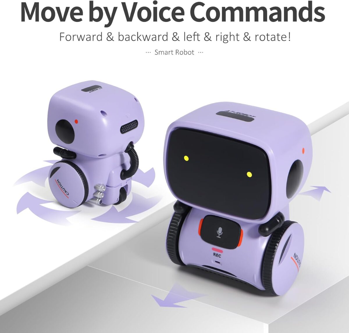 GILOBABY Kids Robot Toys, Interactive Robot Companion Smart Talking Robot with Voice Control Touch Sensor, Singing, Dancing, Recording, Repeat, Birthday Gifts for Girls Ages 3+ Years (Purple) - Image 4