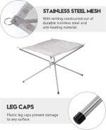 22 inch Portable Outdoor Fire Pit, Collapsing Steel Mesh Fireplace - Perfect for Camping, Backyard and Garden - Carrying Bag Included - Image 4