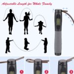 Te-Rich Jump Rope, Weighted Jump Rope for Fitness, Skipping Rope with Counter - Heavy Handles, Adjustable Length - Cordless Jumping Rope for Men Women Kids Fitness Exercise Training - Image 4