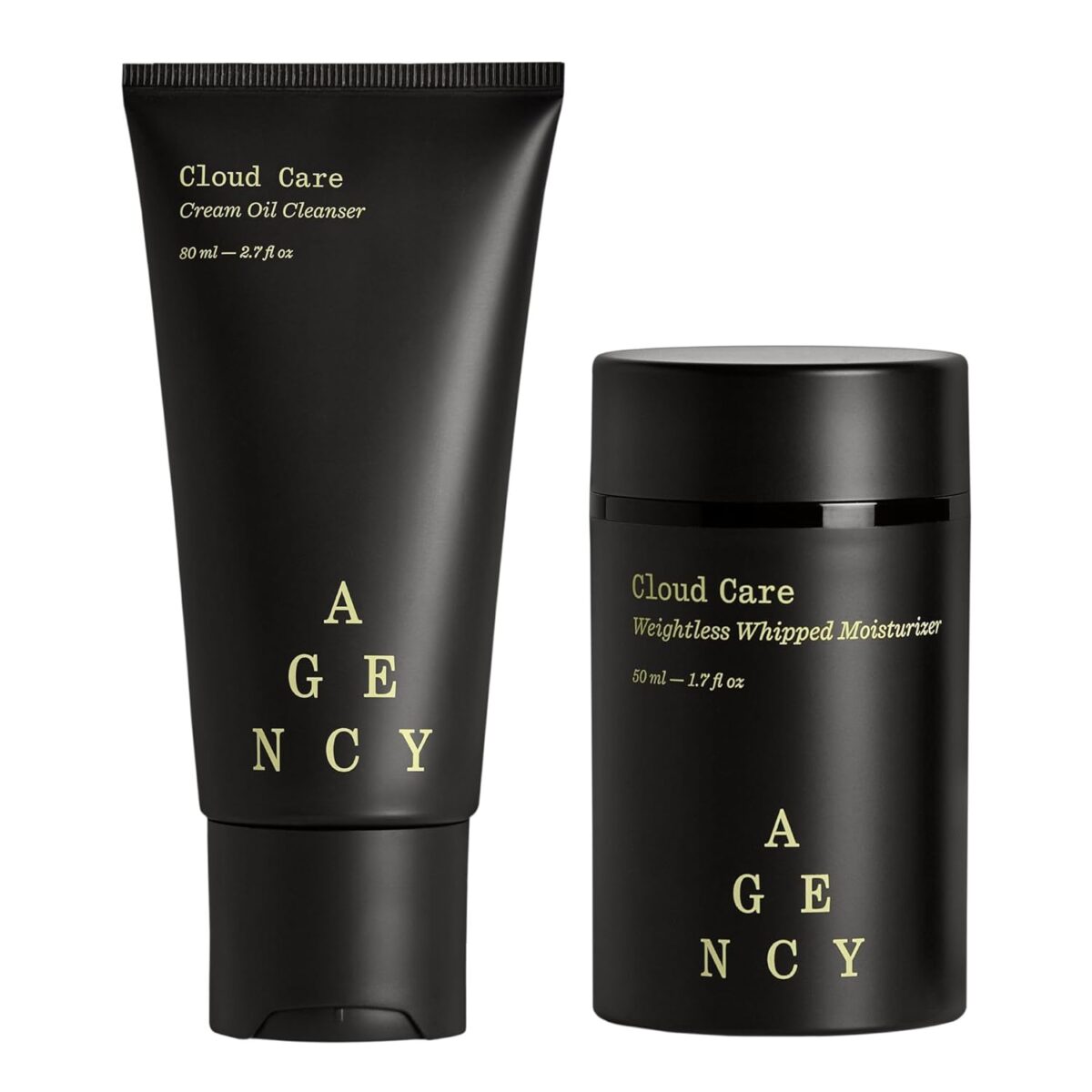 Anti-Aging Skin Care Gift Set for Dry Skin, Cloud Care Duo with Cream Oil Facial Cleanser and Weightless Face Moisturizer, Agency by Curology - Image 1
