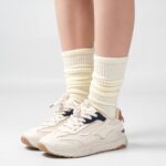 Grip Pilates Socks for Women, Yoga Slouch Socks with Grip for Barre Workout Hospital Long Scrunch Slipper Socks - Image 5