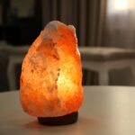 7 Inch Himalayan Salt Lamp with Dimmer Cord - Night Light Natural Crystal Rock Classic Wood Base Authentic from Pakistan - Image 2