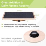 StrongTek Professional Wooden Balance Board, Rocker Board, Wood Standing Desk Accessory, Balancing Board for Under Desk, Anti Slip Roller, Core Strength, Stability, Office Wobble Boards - Image 4