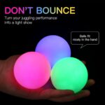 POITOI Juggling Balls Light Up Juggling Balls Glow in The Dark Juggling Balls USB Rechargeable Glowing Juggling Ball for Beginners and Professionals Set of 3 - Image 3