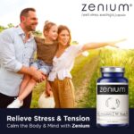 Zenium - Relieve Stress, Tension, Worry, Nervousness, & Irritability | Calm The Mind & Body | Ayurvedic | Natural Relief Supplement | Boosts Mood | Ashwagandha, L-Theanine, GABA, Rhodiola |60 Capsules - Image 2