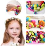 GILI Pop Beads - Jewelry Making Kit for 3 4 5 6 7 8 Year Old Little Girls - Arts and Crafts Toys for Kids Age 4yr-8yr - Necklace Bracelet Creativity Snap Set Top Best Christmas Birthday Gifts (500pcs) - Image 5