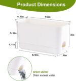Herb Garden Planter Indoor Kit Self Watering Pots for Indoor/Outdoor Plants 2 Packs Windowsill Plant Pots with Drainage and Tray, Window Pot for Indoor Plants - Image 4