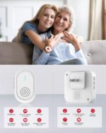 CallToU Wireless Caregiver Pager Call Button for Elderly, Nurse Alert System with 2 SOS Panic Button, 500+ Feet Range, 1 USB Receiver & 1 Plug-in Receiver for Home Care Seniors Monitoring - Image 5