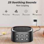 Sleepbox Sleep White Noise Sound Machines with 25 Soothing Sounds 36 Volume Levels 5 Timers Visible Sound Catalog Portable Size Memory Function for Home Office and Travel - Image 2