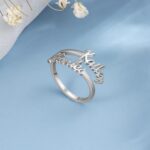 Personalized Name Ring for Women, Custom Promise Ring for Her Adjustable Couples Rings with 2 Names Personalized Jewelry Gift for Women Mother BFF - Image 7