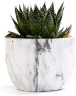SE SUN-E Sun-E Modern Style Marbling Ceramic Flower Pot Succulent/Cactus Planter Pots Container Bonsai Planters with Hole 3.35 Inch Gift Idea(4 in Set) Plants Not Included - Image 7