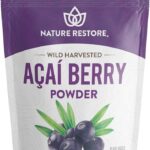 Nature Restore Wild Harvested Acai Berry Powder, 8 Ounces, Non GMO, Gluten Free, Brazilian Wild Grown