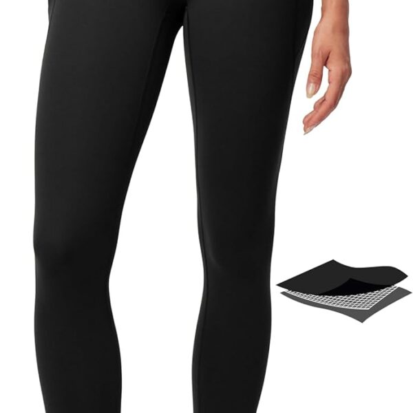 IUGA Compression Leggings with Pockets for Women Tummy Control Leggings No Front Seam Workout High Waist Yoga Pants