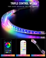 LED POI Staffs S-Shape with 241 Color Light Modes USB Rechargeable Magic LED S-Staffs Customized Colors, Profound Visual Effect - Image 3